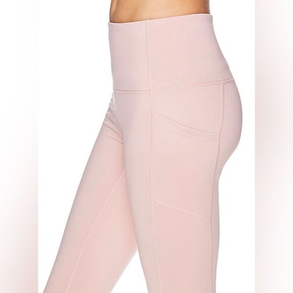 Reebok Size XS Precision High Rise 7/8 Leggings In Pale Mauve Pink NWT - Picture 3 of 11
